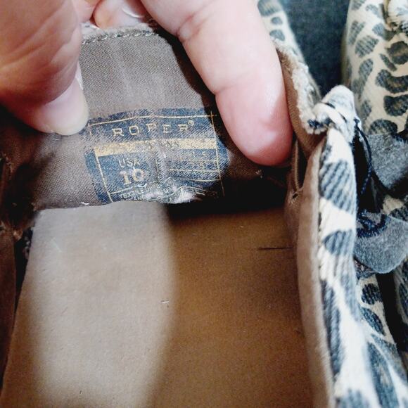 Roper Woman's 10 Chillin' Leopard Casual Shoes - Moc Toe - Picture 7 of 8